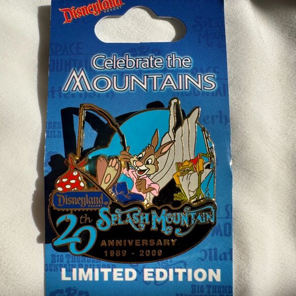 NWT Disneyland Celebrate the Mountains Splash Mountain Brer Rabbit Brer Frog Pin - Picture 1 of 15